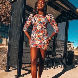 Zara floral print dress size M